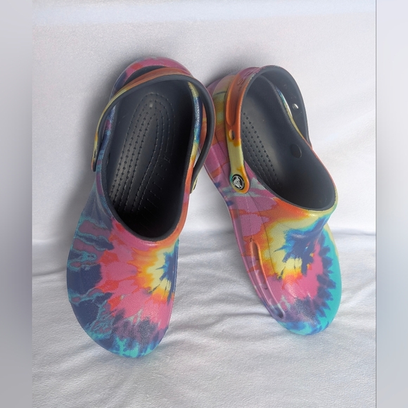 Tie-Dyed Crocs Unisex Men's 10 Or Women's 12 - Picture 11 of 13